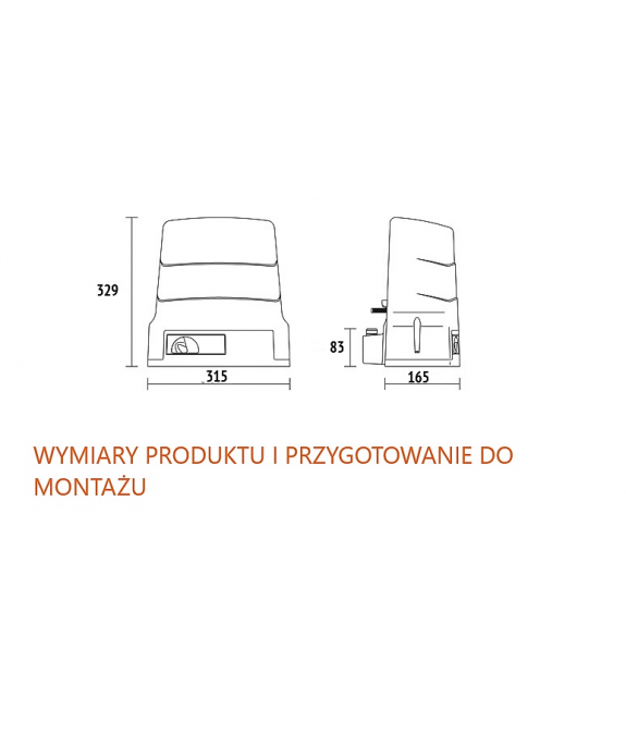 Napęd do bram przesuwnych H30 230V do 600 kg