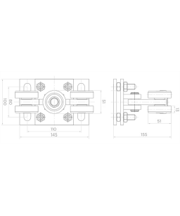 Zestaw wózków metalowych z akcesoriami do profilu 60x60