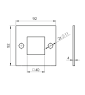 Stopa montażowa nierdzewna surowa 92x92 mm na profil 40x40 mm