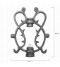 Rozeta żeliwna 14x14 mm / H165 x L138 mm