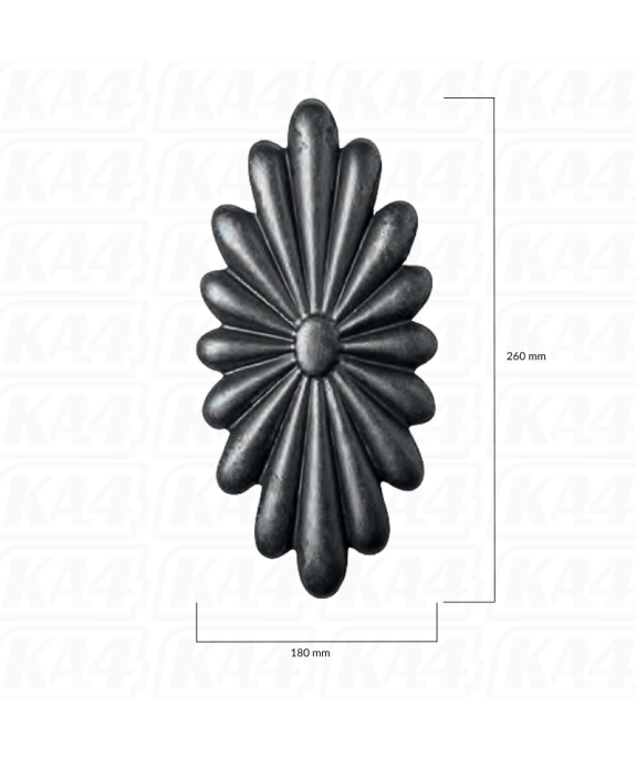 Rozeta ozdobna z blachy H260 x  L180 mm