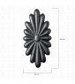 Rozeta ozdobna z blachy H260 x  L180 mm