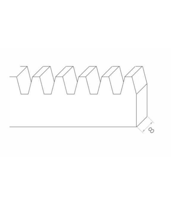Listwa zębata stalowa L1000x8 mm