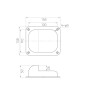 Stoper do bram skrzydłowych 158x138xH50 mm
