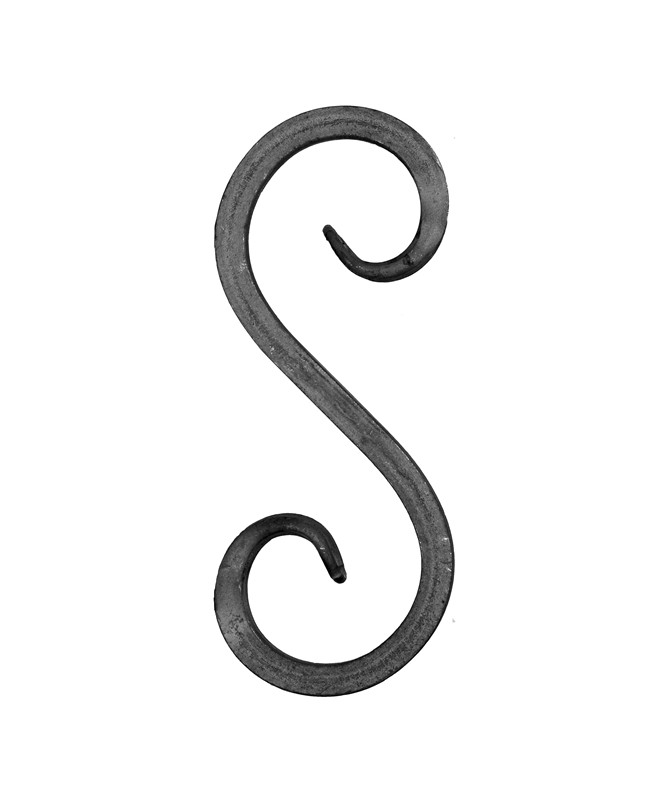Spirala typu S o wysokości 220 mm i szerokości 90 mm z pręta 12x12 mm