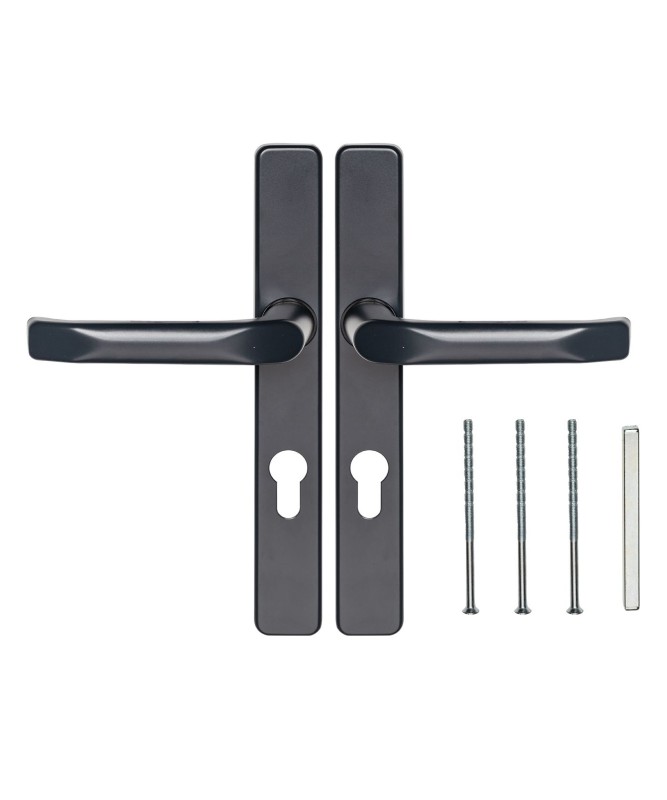 Klamka do drzwi z szyldem 72 / H247 x L32mm antracyt