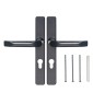 Klamka do drzwi z szyldem 72 / H247 x L32mm antracyt