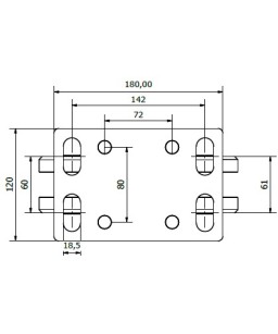 Zestaw wózków metalowych 5 rolkowych z akcesoriami do profilu 80x80