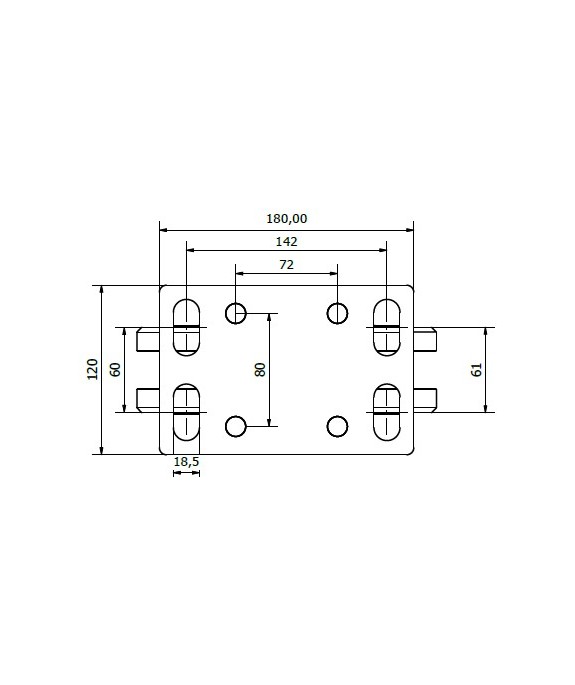 Zestaw wózków metalowych 5 rolkowych z akcesoriami do profilu 80x80