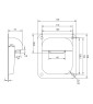 Stoper do bram skrzydłowych 158x138/H50 mm  z gumowym odbojem