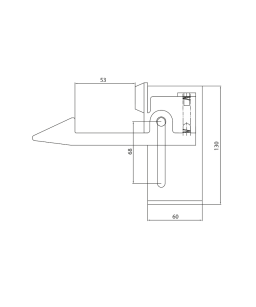 Stoper do bram skrzydłowych z blokadą o długości 50mm