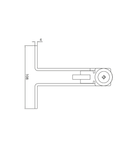 Stoper do bram skrzydłowych z blokadą o długości 50mm