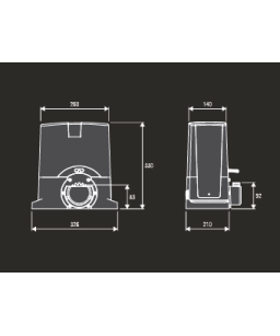 Napęd do bram przesuwnych BULL624 24 Vdc do 600kg