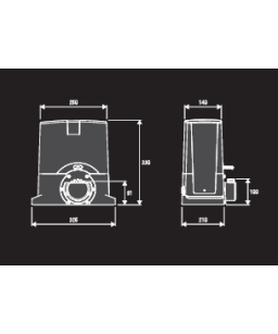 Napęd do bram przesuwnych BULL8 230Vac do 800kg