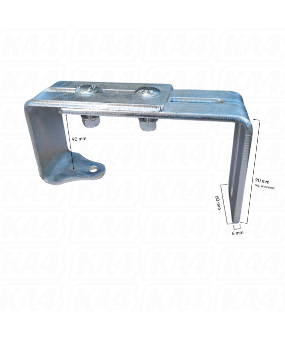 Uchwyt górny rolki prowadzącej do bram.