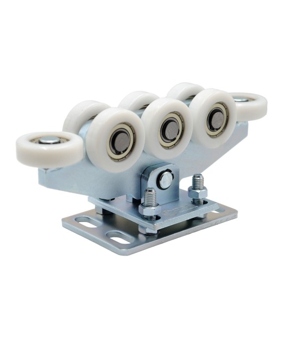 Zestaw wózków 8-rolkowych z tworzywa, z akcesoriami do profilu 80x80 mm