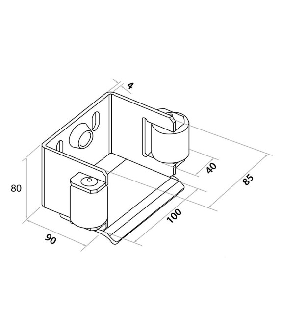 Zestaw wózków 10-rolkowych z tworzywa do profilu 80x80 mm z akcesoriami
