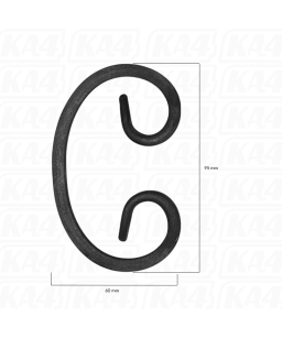 Spirala typu C 12x6 mm / H95 x L60 mm