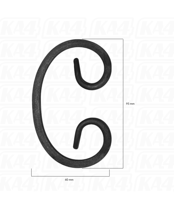 Spirala typu C 12x6 mm / H95 x L60 mm