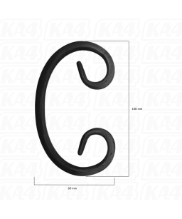 Spirala typ C 12x6 mm / H100 x L60 mm