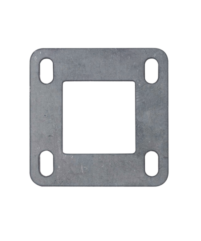 Płytka montażowa stalowa 80x80 mm, otwór 40x40 mm do słupków i profili