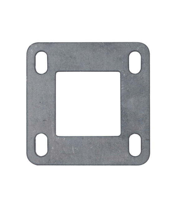 Płytka montażowa stalowa 80x80 mm, otwór 40x40 mm do słupków i profili