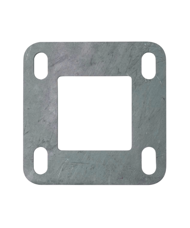 Płytka montażowa stalowa 120x120 mm, otwór 60x60 mm, do słupków i profili