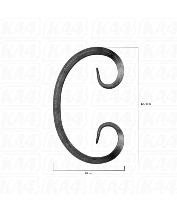 Spirala typu C 12x6 mm / H120 x L70 mm