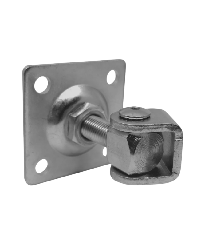 Zawias regulowany M16 z podstawą 80x80 mm, ocynk