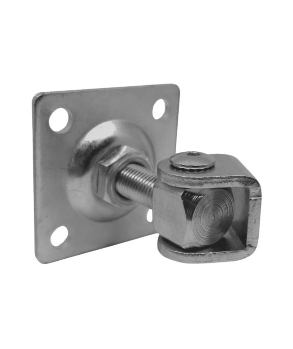 Zawias regulowany M16 z podstawą 80x80 mm, ocynk