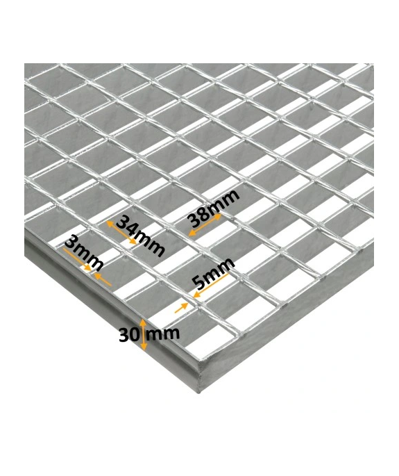 Krata pomostowa 1000x1000 pł. 30x3 oczko 34x38 mm ocynk