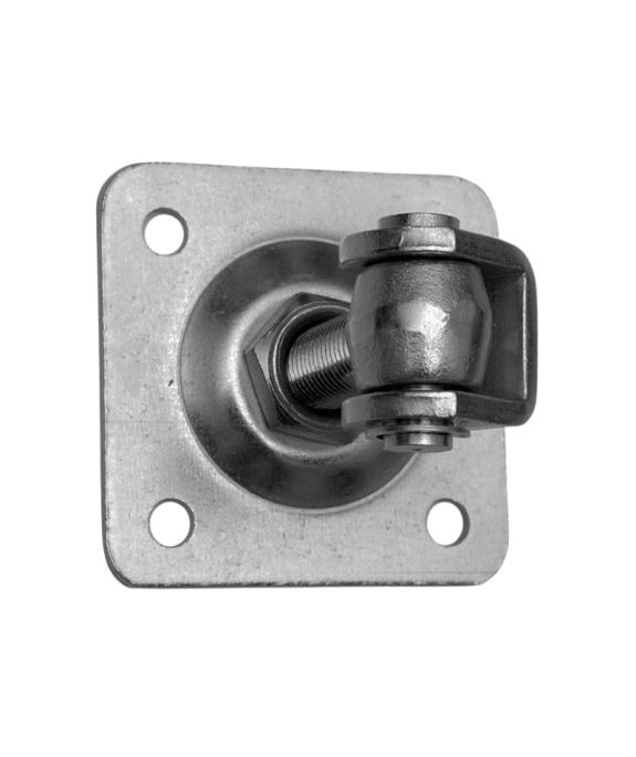 Zawias regulowany, przykręcany M16 z szyldem 75x75 mm