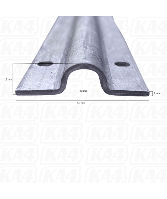 Szyna jezdna z wytłoczeniem fi 20 L/3000 mm