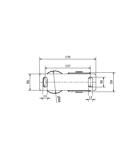 Wózek jezdny podwieszany 3 rolkowy metalowy do profilu 80 x 80