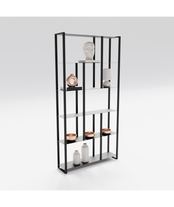 Regał stalowy LOFT z półkami z blachy