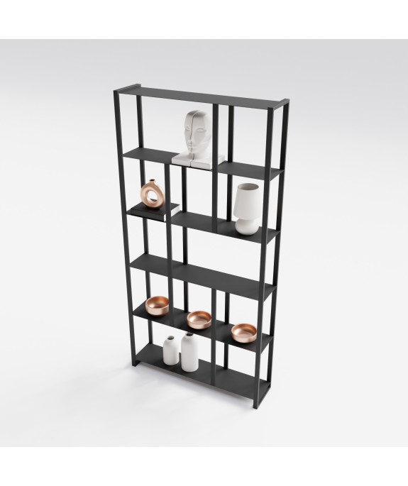 Regał stalowy LOFT z półkami z blachy