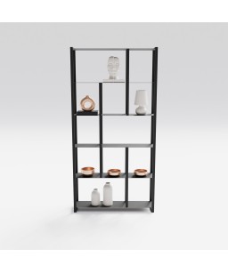 Regał stalowy LOFT z półkami z blachy