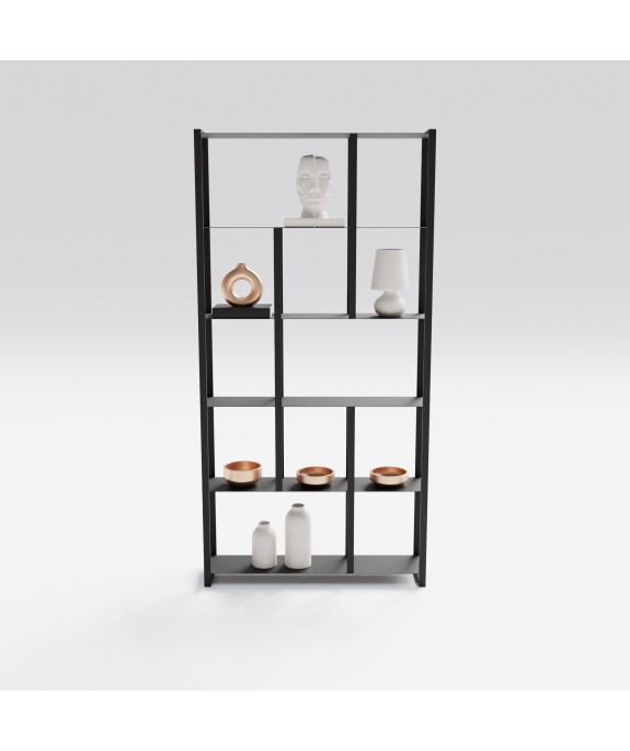 Regał stalowy LOFT z półkami z blachy