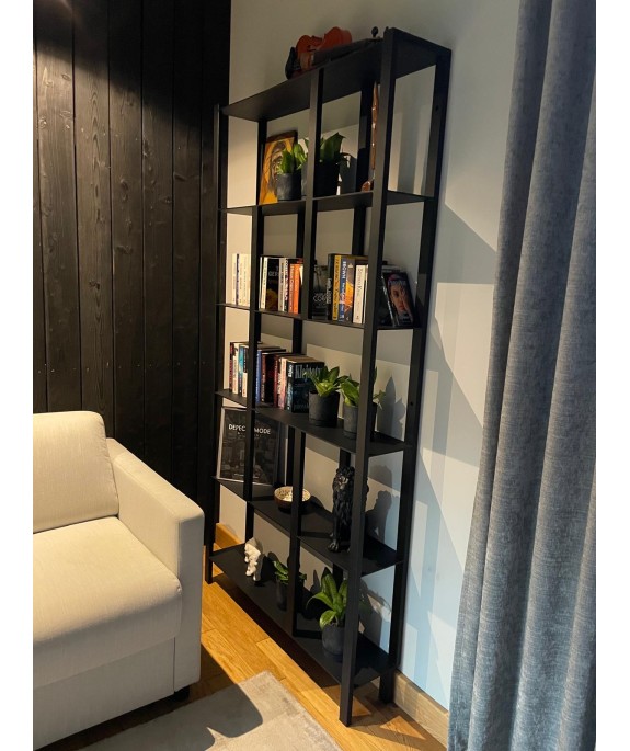 Regał stalowy LOFT z półkami z blachy