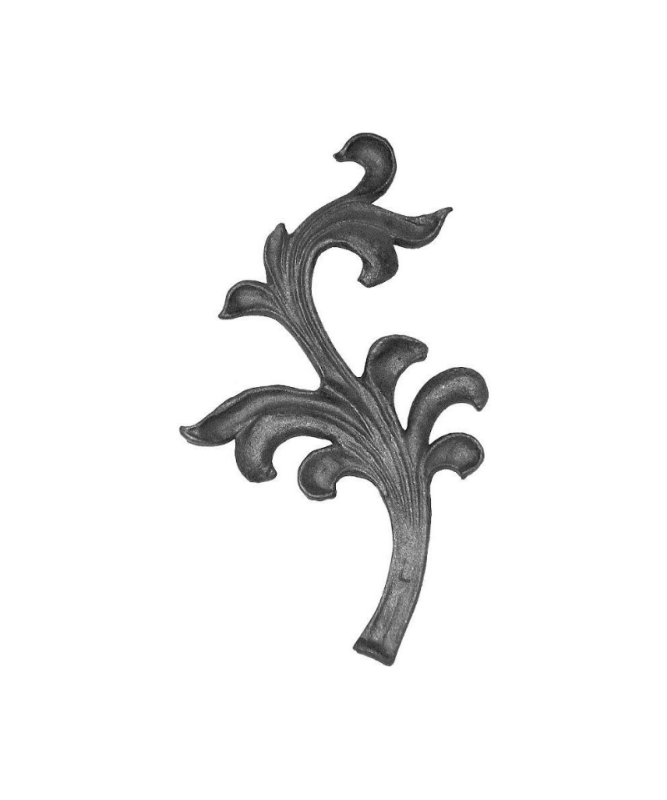 Liść ozdobny stalowy H225 x L130 x 4 mm, prawy