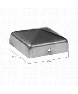 Daszek stalowy kopertowy na słupek 60x60x1 mm ocynk