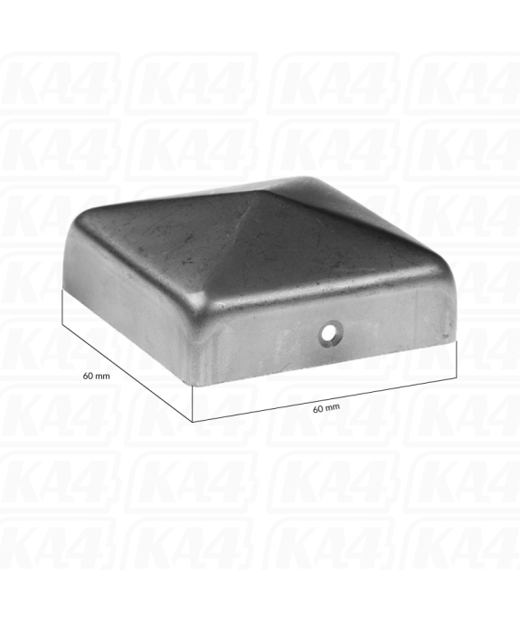 Daszek stalowy, kopertowy na słupek 60x60x1 mm ocynk
