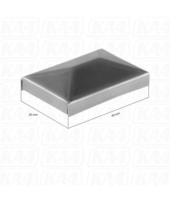Daszek stalowy, kopertowy na profil 20x40 mm