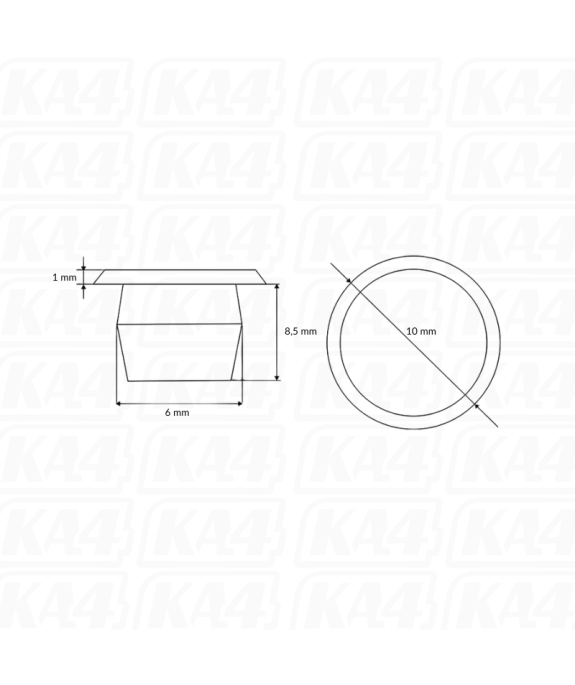Zaślepka do otworów technologicznych fi 6 mm, czarna