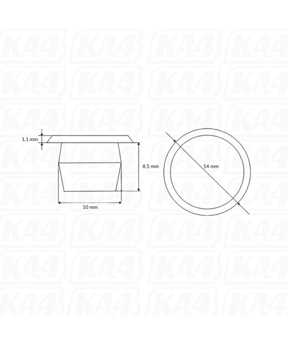 Zaślepka do otworów technologicznych fi 10 mm, czarna