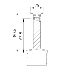 Podpora poręczy nierdzewna fi 42,4  satyna