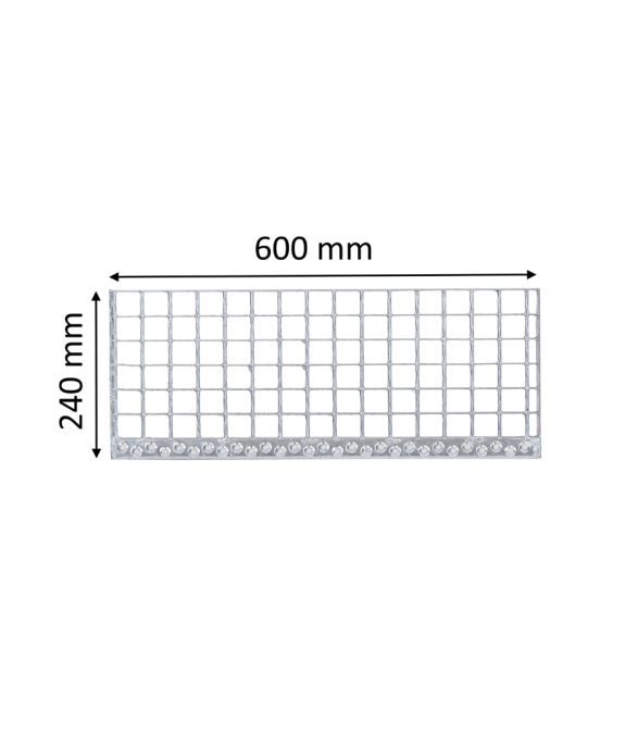 Krata stopień 600x240 pł 30x2 oczko 34x38 mm ocynk