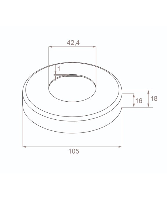 Maskownica nierdzewna Fi 42,4 / Fi 105xH18x1 mm