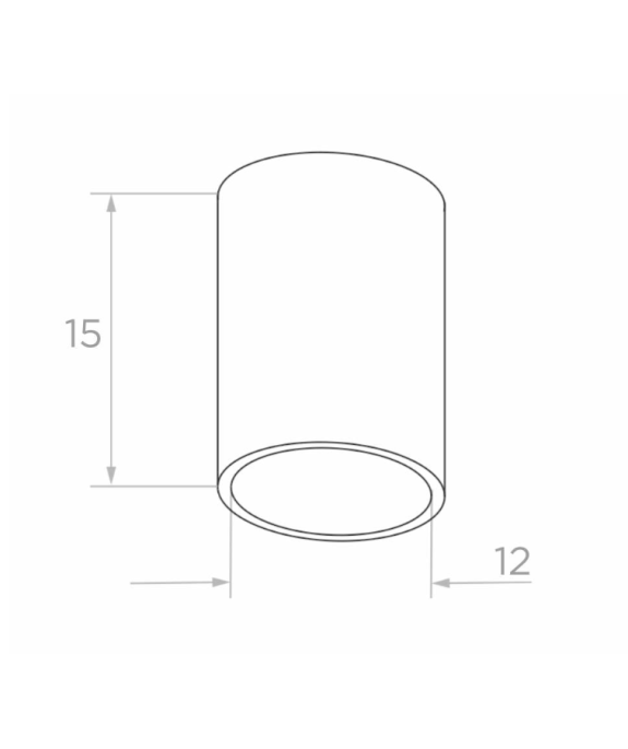 Zakończenie pręta fi 12 / 15 mm satyna