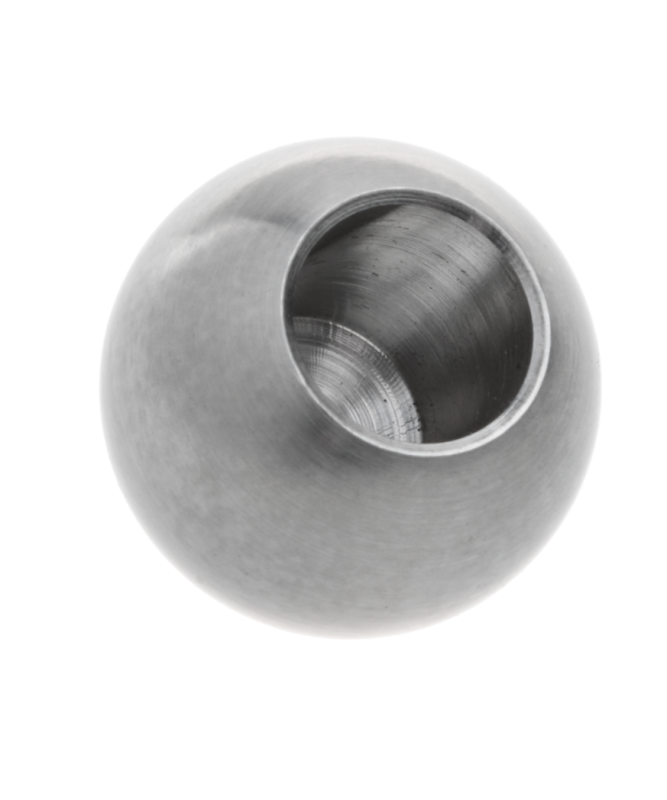 Kula wklejana fi 20 mm, otwór fi 12 mm satyna